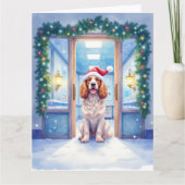Carte English Cocker Spaniel Nurse Station Santa Hat (Devant)