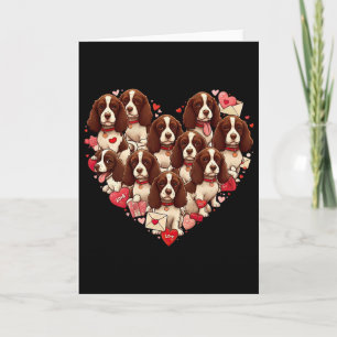 Carte English Springer Spaniel Cœur Saint-Valentin Femme