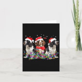 Carte English Springer Spaniel Dog Christmas Matching Fa (Devant)