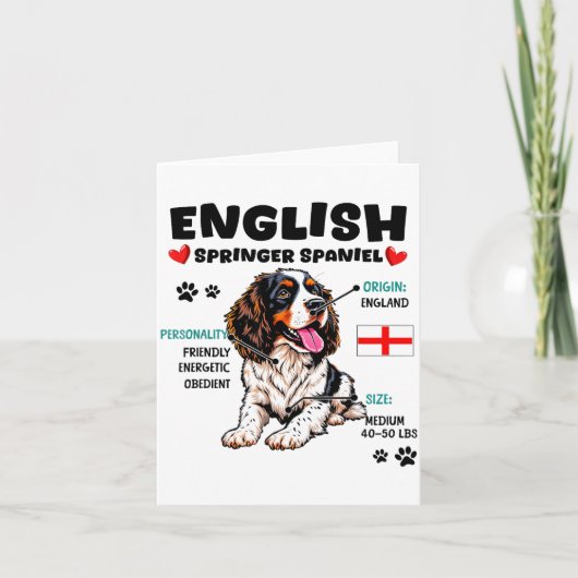 Carte English Springer Spaniel Owner Funny Dog Lover (Devant)