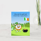 Carte Énigme de lutin de balle de golf de la Saint-Patri (Devant)