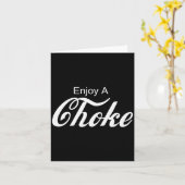 Carte Enjoy A Choke Funny Jiu Jitsu Mma (Fleur jaune)