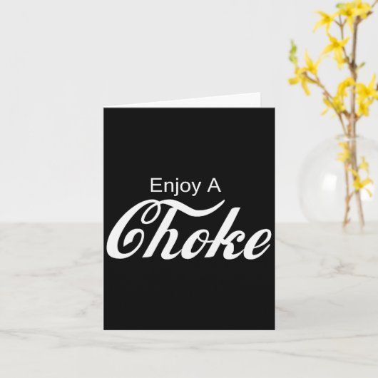 Carte Enjoy A Choke Funny Jiu Jitsu Mma (Fleur jaune)