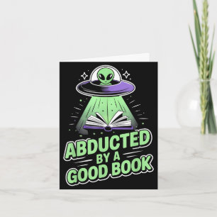Carte Enlevé par un bon livre drôle ufo alien lisant