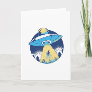 Carte Enlèvement d'Alien cadeau Ufo Sci Fi