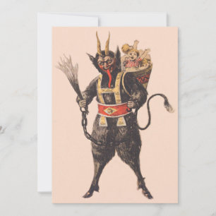 Carte Enlèvement d'enfants par Krampus Baguette