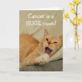 Carte Ennuyé De Cancer Drôle Chat (Fleur jaune)