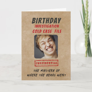 Carte Enquête d'anniversaire personnalisée sur les crime