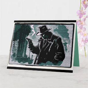Carte Enquêteur Urbain de Ville Crue Style Vintage 1940
