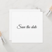Carte Enregistrer la date, customiser le Mariage de text (Devant/Arrière en situation)