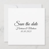 Carte Enregistrer la date, customiser le Mariage de text (Dos)