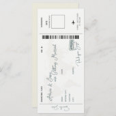 Carte Enregistrer la date de mariage de destination (Devant / Derrière)