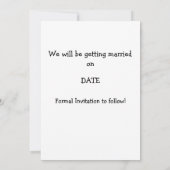 Carte "Enregistrer la date" du mariage (Dos)