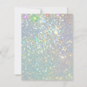 Carte Enregistrer la date Glam Holographic Parties scint (Dos)