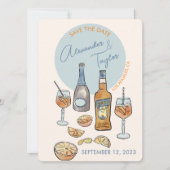 Carte Enregistrer la date Mariage italien apéro spritz O (Devant)