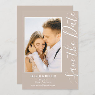 Carte Enregistrer La Date Neutral Style Moderne Mariage