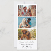 Carte Enregistrer La Date PhotoBooth Qr Code Light Grey  (Devant)