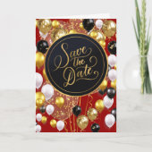 Carte Enregistrer La Date (Proverbes 18:22) Rouge/Or/Bla (Devant)