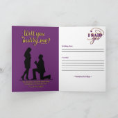 Carte Enregistrer La Date (Proverbes 18:22) Violet/Or/Bl (Intérieur)