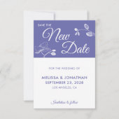 Carte Enregistrer la nouvelle date mariage ajournement f (Devant)