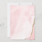 Carte Enregistrer la Parties scintillant Rose or et marb (Dos)