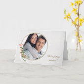 Carte Enregistrer la photo de date (Fleur jaune)