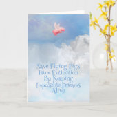 Carte Enregistrer les porcs volants (Fleur jaune)