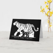 Carte Enregistrer les tigres (noirs) (Fleur jaune)