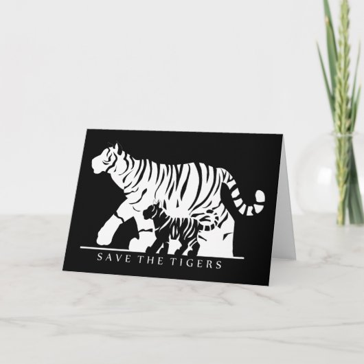 Carte Enregistrer les tigres (noirs) (Devant)
