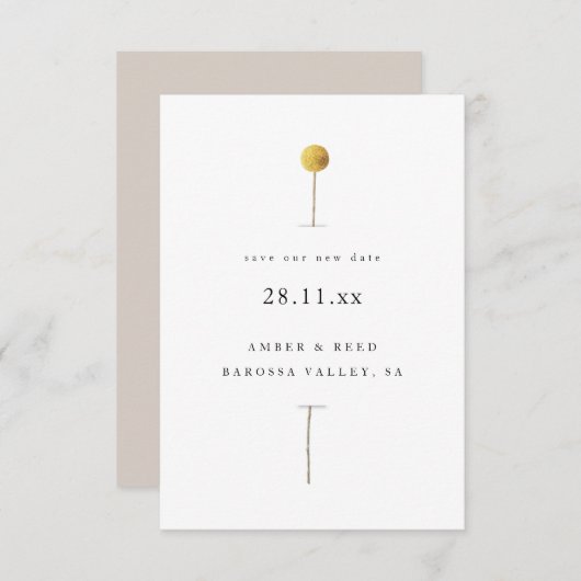 Carte Enregistrer notre nouvelle date Simple Aquarelle M (Devant / Derrière)