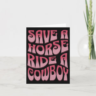 Carte Enregistrer Une Balade À Cheval Un Cowboy Rodéo Vê