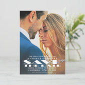 Carte Enregistrez la Date | Invitation Photo Affic (Debout devant)