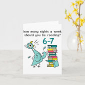 Carte Enseignant 67 Combien de nuits par semaine devriez (Fleur jaune)
