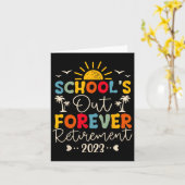 Carte Enseignant à la retraite à jamais à l'école à la r (Fleur jaune)