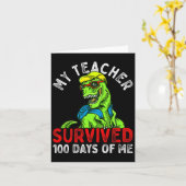 Carte Enseignant A Survécu 100 Jours De Moi 100 Jours D' (Fleur jaune)