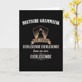 Carte Enseignant Allemand Agriculteur Poulet de Poule Ca (Fleur jaune)