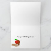 Carte Enseignant Apple Merci taille Jumbo (Intérieur)