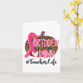 Carte Enseignant Conscience du cancer du sein En Octobre (Fleur jaune)
