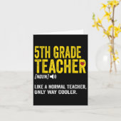 Carte Enseignant de 5e année Définition de 5e année (Fleur jaune)