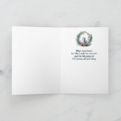 Carte Enseignant de la cierge de Noël (Intérieur)