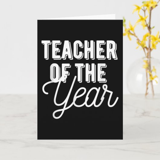 Carte Enseignant de l'année - Enseignant Gif (Fleur jaune)