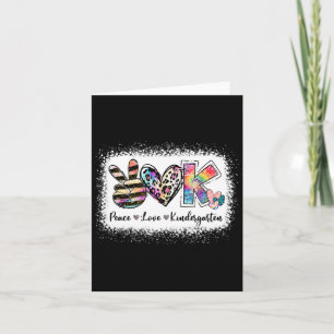 Carte Enseignant de l'année Peace Love Kindergarten Team