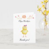 Carte Enseignant de l'école primaire de maternelle Merci (Fleur jaune)