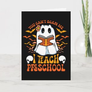 Carte Enseignant de maternelle Halloween Fantôme Enseign