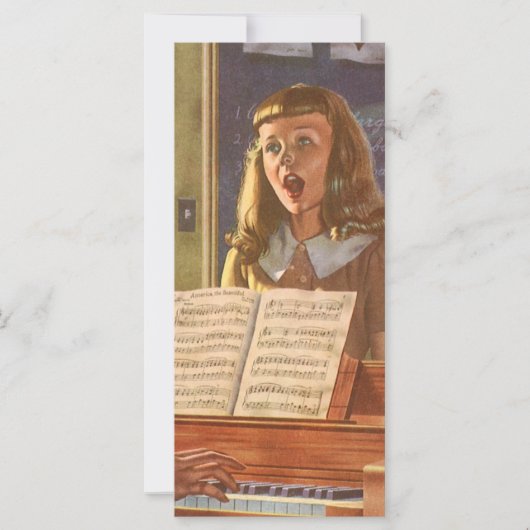 Carte Enseignant de musique vintage Enseigner aux élèves (Devant)