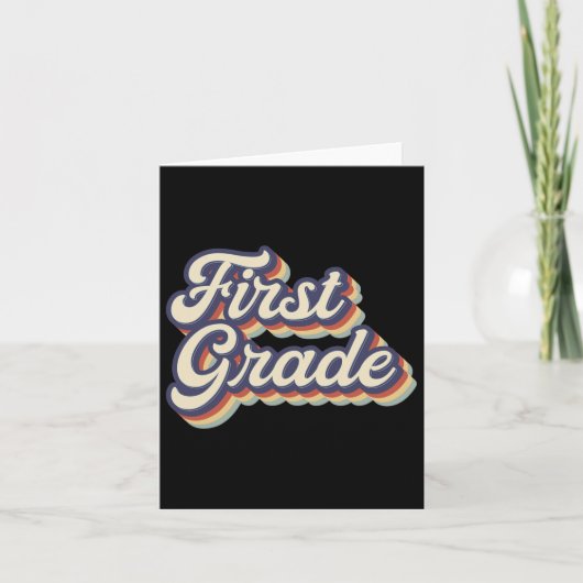 Carte Enseignant de première année Retro Enseignant de p (Devant)