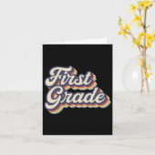 Carte Enseignant de première année Retro Enseignant de p (Fleur jaune)