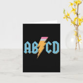 Carte Enseignant De Roulement De Roche De Crayon Abcd Re (Fleur jaune)