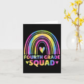 Carte Enseignant D'Équipe De Quatrième Année Tie Dye Ret (Fleur jaune)