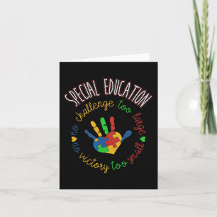 Carte Enseignant en éducation spéciale et en Sensibilisa